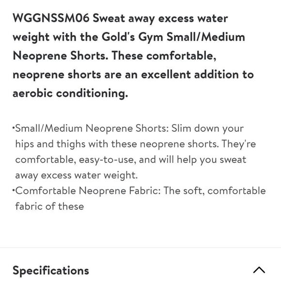 Gold's Gym neoprene slimming short - Picture 3 of 9